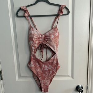 Women’s One Piece Cut-Out Tie Back Swim